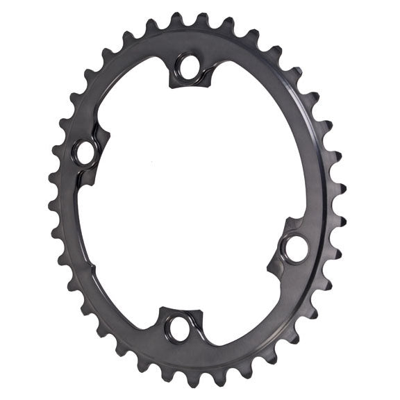 Absolute Black Winter oval road chainring, 4x110BCD 36T - black