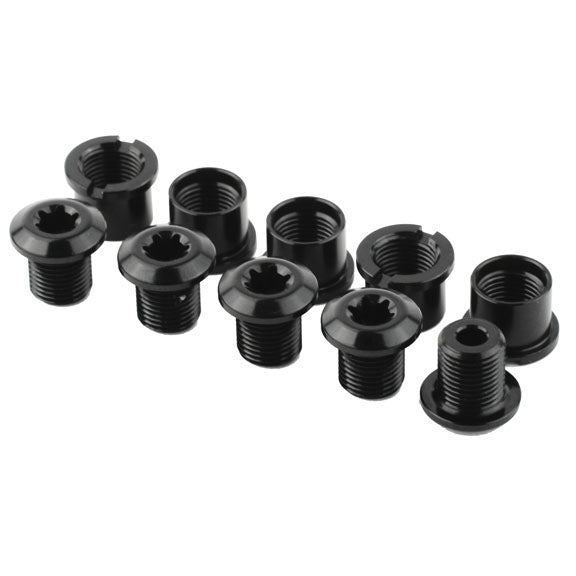 Absolute Black T-30 Chainring bolt set - 5x Long bolts and nuts