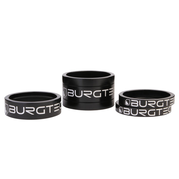 Burgtec 1-1/8 inch Headset Stem Spacer Kit - Burgtec Black