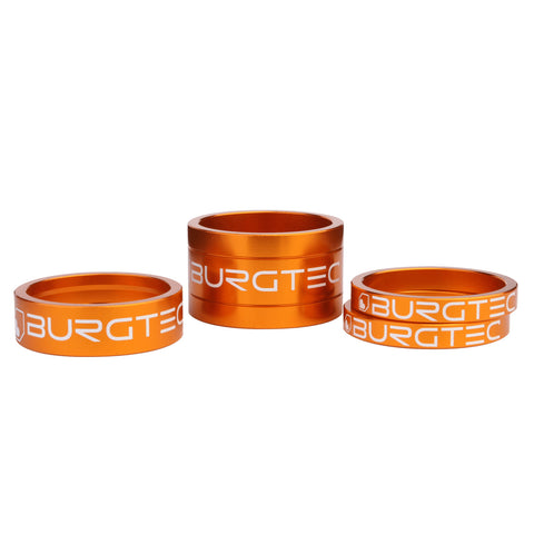 Burgtec 1-1/8 inch Headset Stem Spacer Kit - Iron Bro Orange