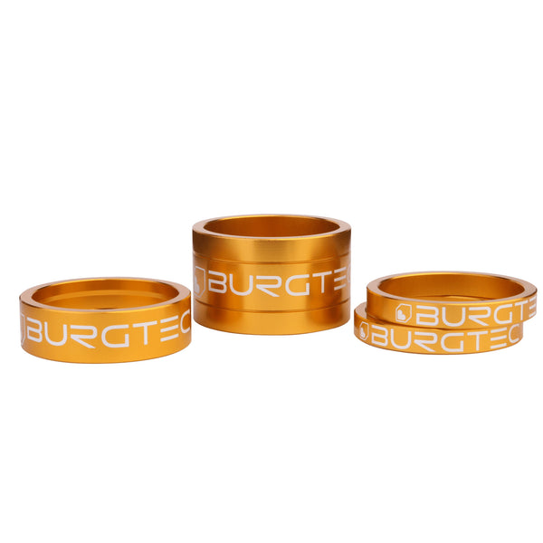 Burgtec 1-1/8 inch Headset Stem Spacer Kit - Bullion Gold