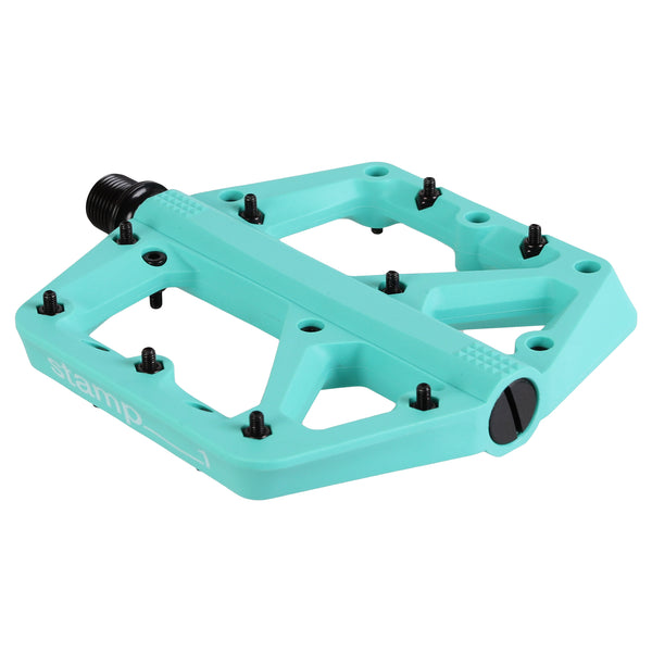 Crank Brothers Stamp 1 Large Platform Pedals, Turquoise
