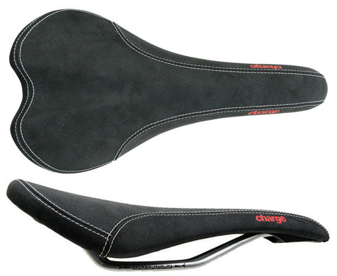 Charge Bikes Spoon saddle, CrMo - black/red logo