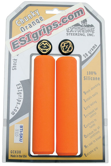 ESI 32mm Chunky Lightweight Silicone MTB Grips Orange