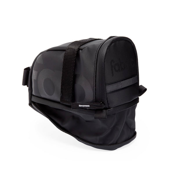 Fabric Contain Bicycle Saddle Seat Bag Black Large FP1108U10LG