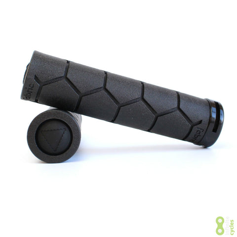 Fabric Silicone Lock On Bike Grips - Black FP3207U10OS