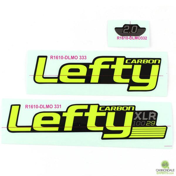 Cannondale Lefty Carbon XLR 100 29 Scalpel 29 Green/Silver Metallic Decal Set