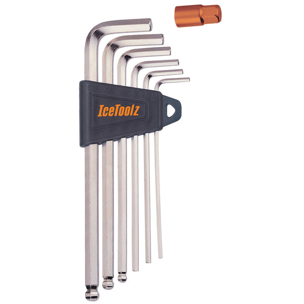 IceToolz Hex L-Wrench 7pc Set, 2-8mm + Holder