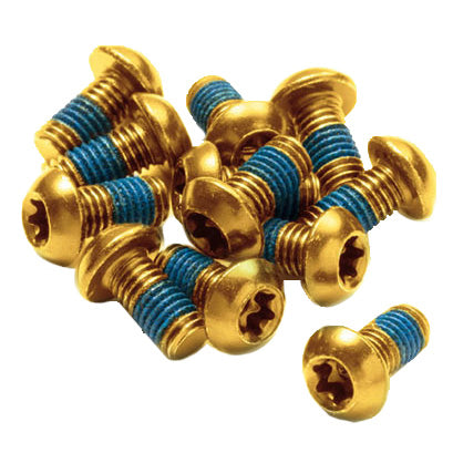 Reverse Disc Rotor Bolts, M5x10, 12/Pack - Gold