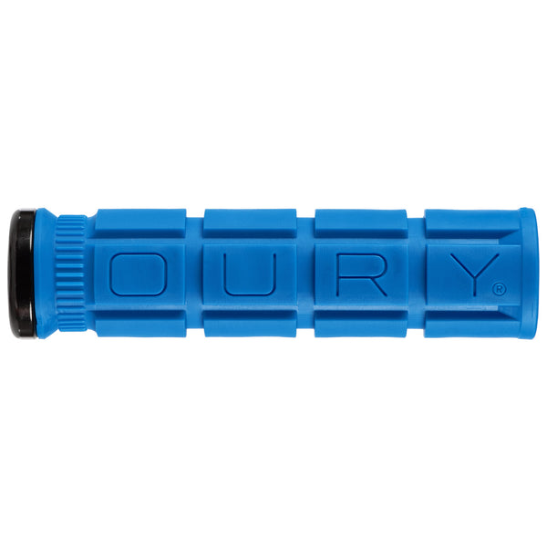 Oury V2 Single Sided Lock-On Grips - Deja Blue/Black Clamp