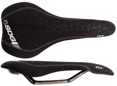 SDG Ti-Fly saddle, Solid Ti rail - black Kevlar