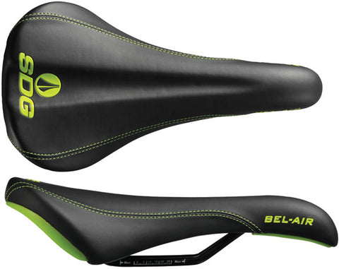 SDG Bel-Air RL saddle, Steel rails - black/green