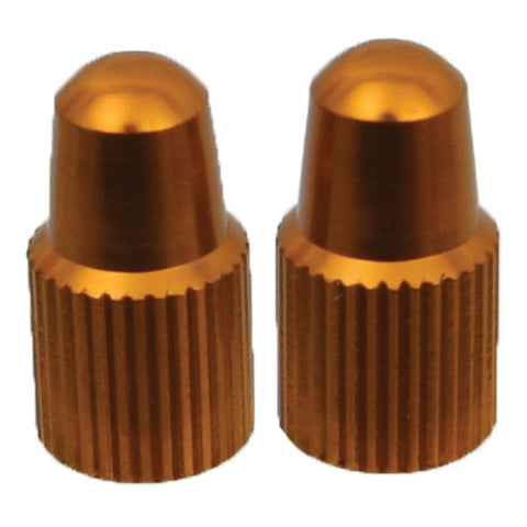 Yokozuna Alloy valve cap, Presta, gold - pair