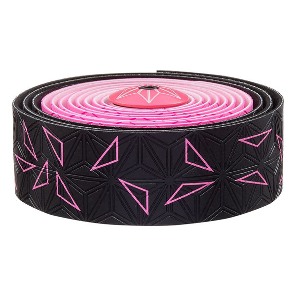Supacaz Super Sticky Kush bar tape, Starfade black and pink