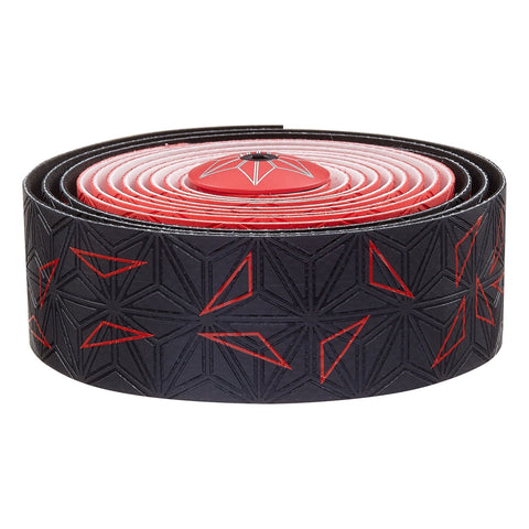 Supacaz Super Sticky Kush bar tape, Starfade black and red